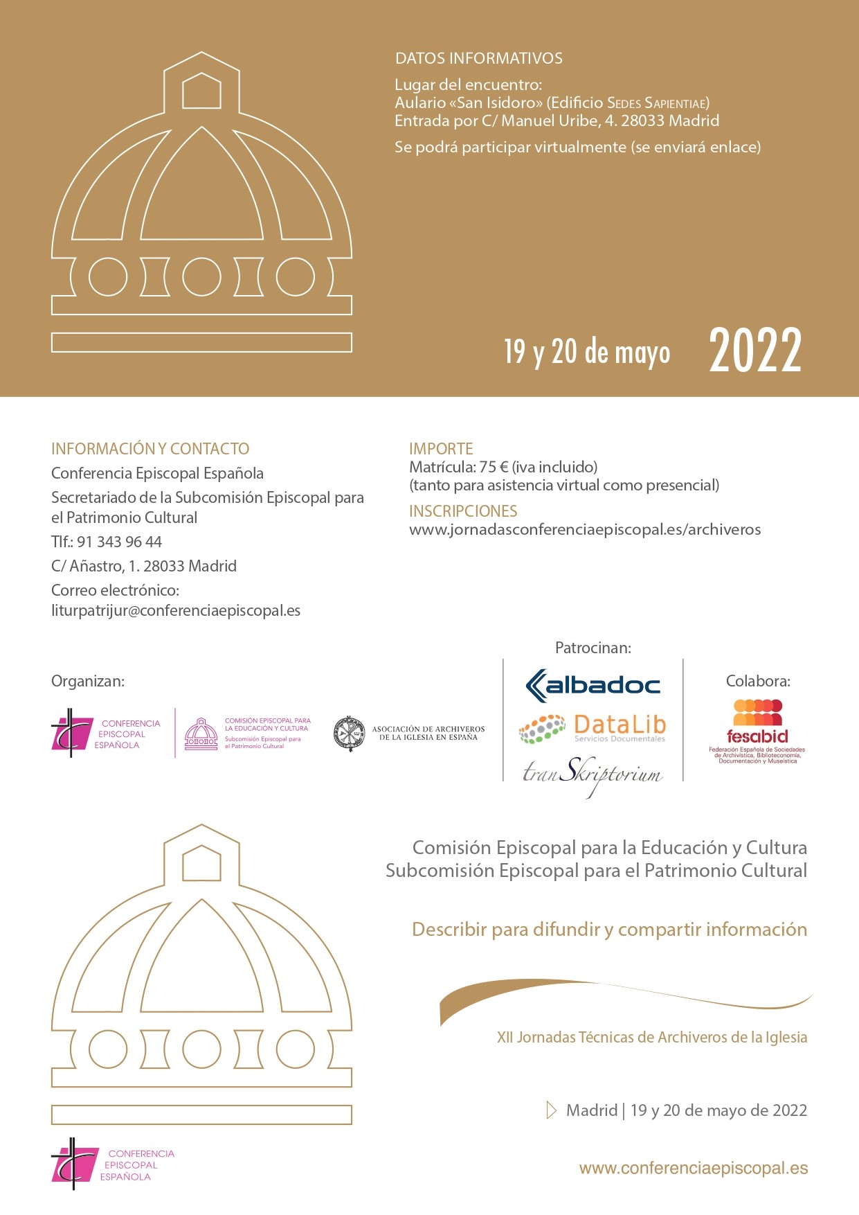 XII Jornadas Técnicas de Archiveros de la Iglesia