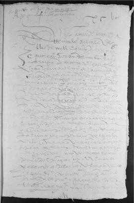 Arriendo hecho por Diego Gallos Feijoo, vecino de la ciudad de Santiago, en nombre de Jácome Reimóndez de Figueroa, clérigo de la cuarta parte sinecura de Santa María de Leroño, a Alonso Rodríguez, bordador, vecino de la citada ciudad, de los frutos y rentas debidos a dicho beneficio durante el año que corre de 1584, por una cuantía de treinta ducados