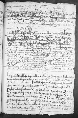 Obligación hecha por Domingo de Leirado, procurador de causas en la Audiencia Arzobispal de Santiago, de pagar al licenciado Francisco de la Calle, cardenal y fabriquero de Santiago, treinta y dos ducados relativos al remate de los frutos de las cuarta vacantes de San Clemenzo de Sisán, Santa Cruz de Castrelo, San Martiño de Meis y San Miguel de Deiro