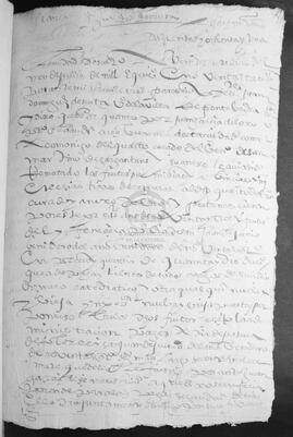 Fianza Juan Domínguez de Ceuta, vecino de la villa de Pontevedra a favor de Pedro de Junco, vecino de la ciudad de Santiago y de Antonio García da Silva, vecino de la villa de Pontevedra para pagar los 42 ducados de los frutos del beneficio de San Martiño de Gargantás