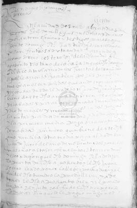 Arriendo hecho por Domingo Rodríguez, sastre, vecino de la colación de San Fructuoso de Santiago, a Jácome Serrao, cestero, vecino de la dicha ciudad de Santiago, del aposento y sótano de una casa sita en la rúa das Hortas, durante nueve años y por una renta anual de diecisiete reales y medio